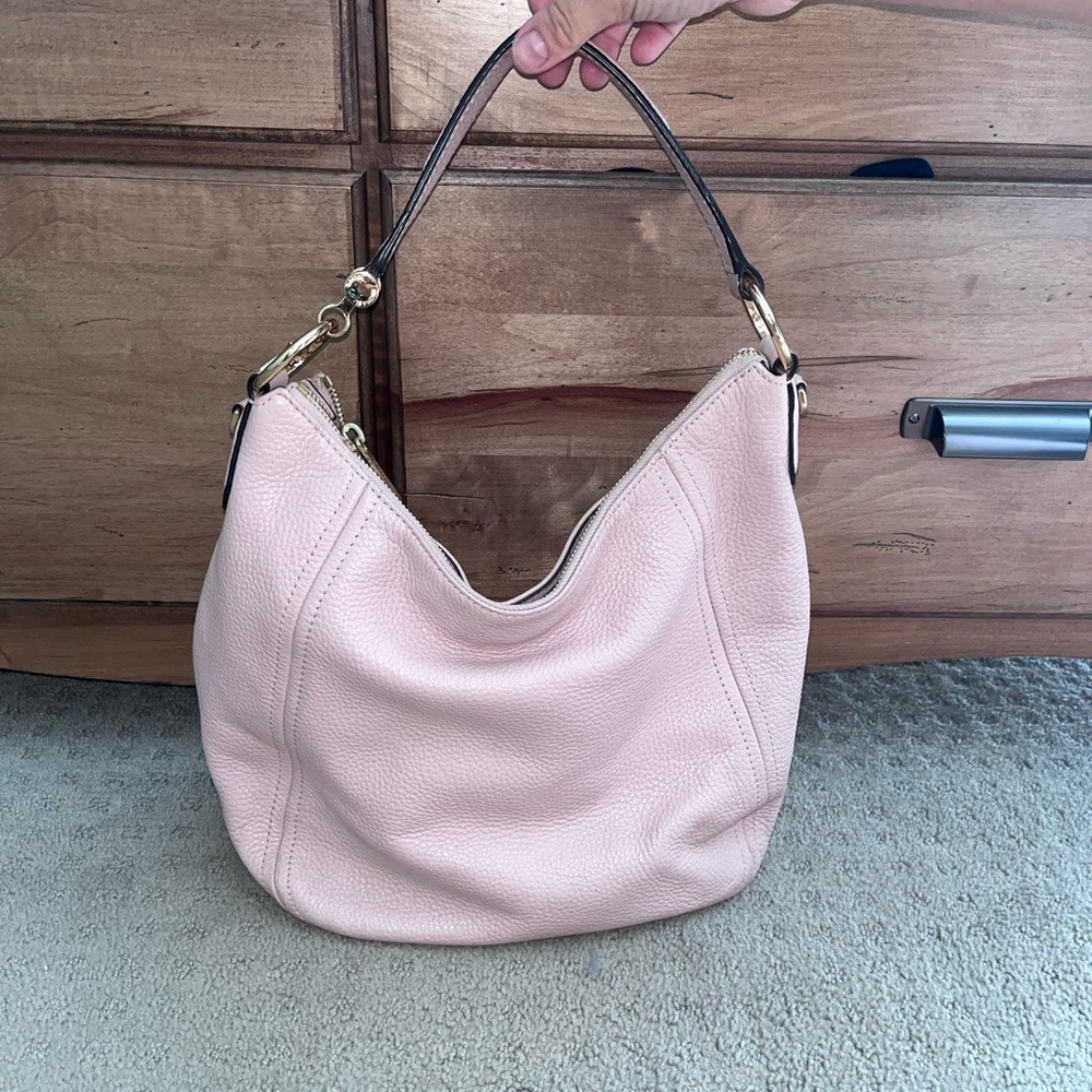 Michael Kors Pink Leather Hobo Bag